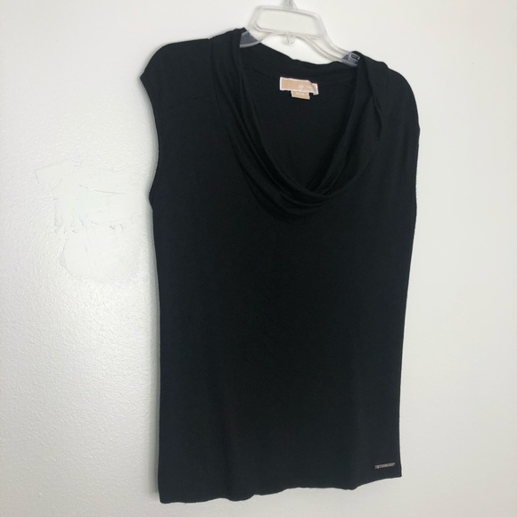 Michael Kors Black Sleeveless Cowl Neck Blouse M - Picture 3 of 13